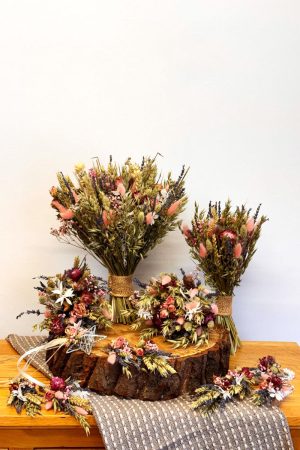 Dried Pink Wedding Flowers from Fine Flowers